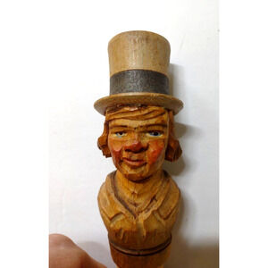 ANRI David Copperfield Charles Dickens Bottle Stopper Italy Cork Vintage Wood